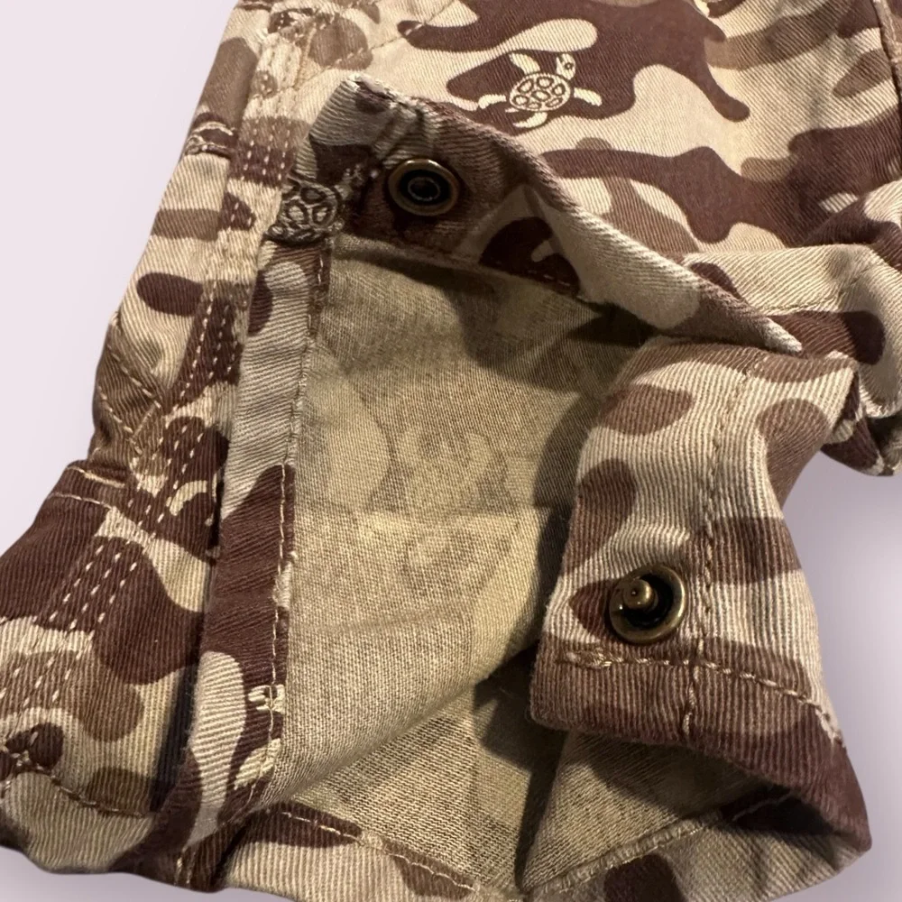 Baby Toddler 18 Mon OshKosh B'Gosh Camo Turtle Print Overalls